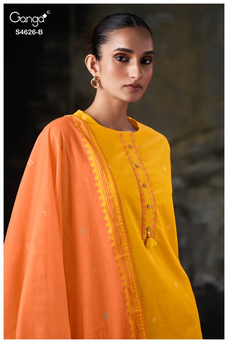 BUY GANGA SUITS SINGLE PIECE GANGA ONERA S4626 NEW CATALOGUE