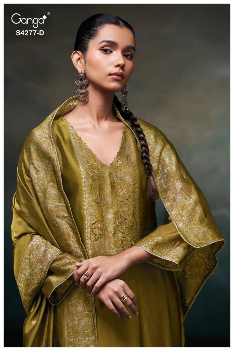 Ganga Orielle S4277 premium viscose suit by Ganga Fashions