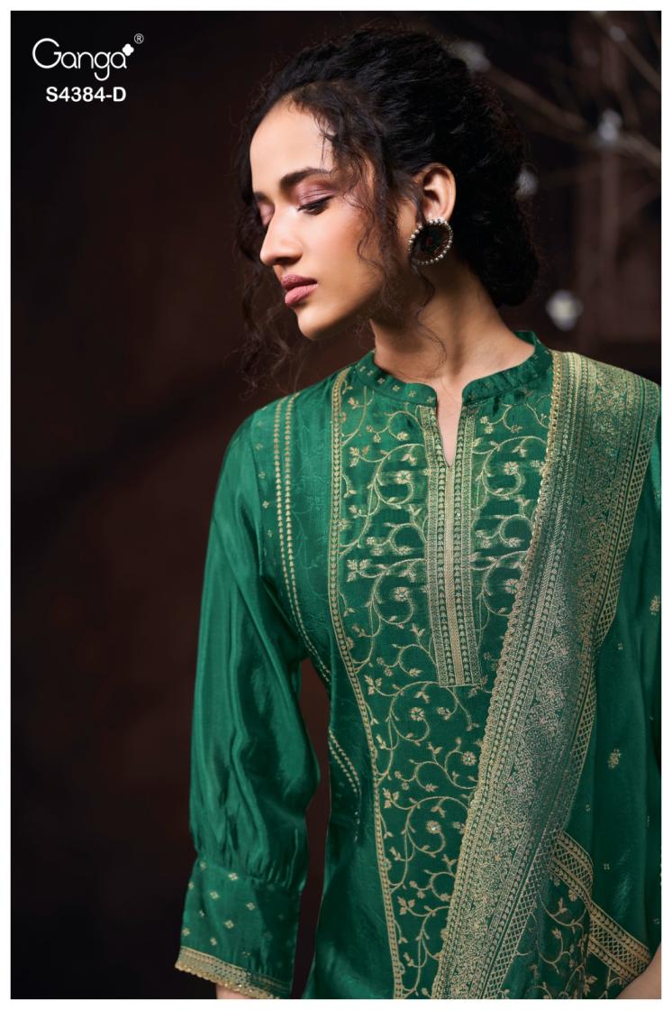 BUY GANGA SUITS GANGA OSHEA S4384 FABRIC DETAIL