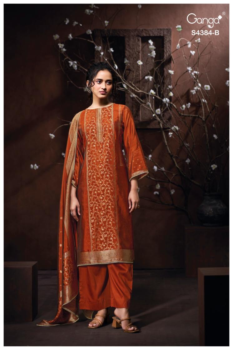 BUY GANGA SUITS GANGA OSHEA S4384 BACK VIEW