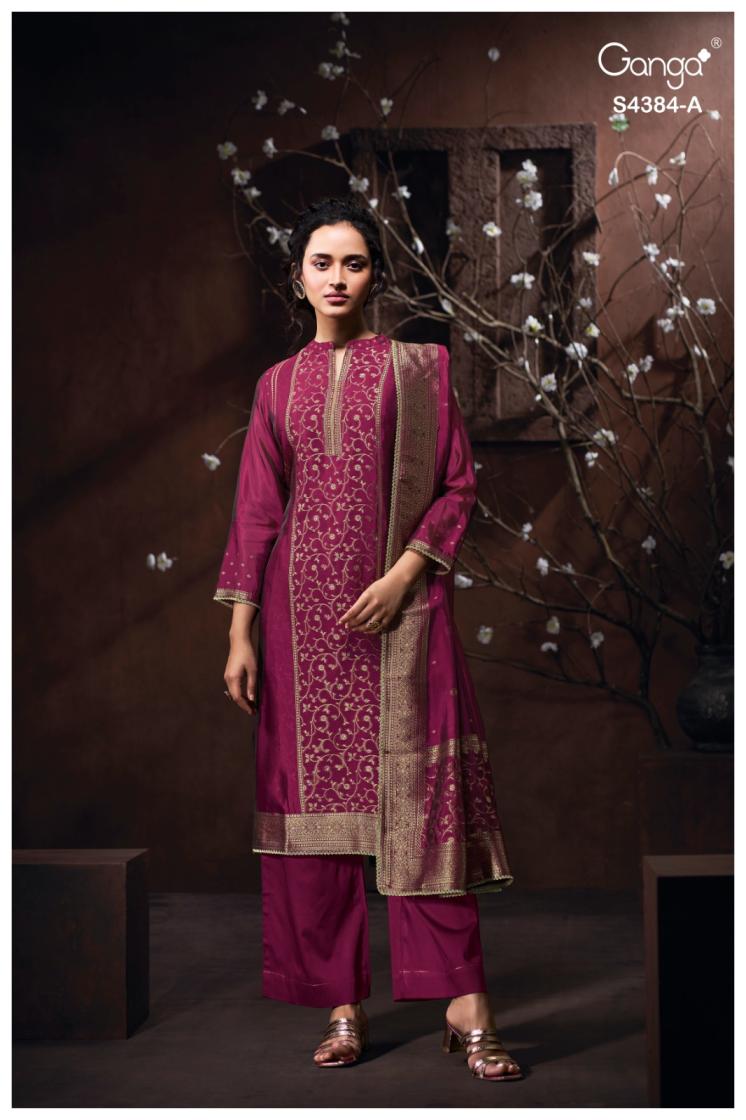 BUY GANGA SUITS GANGA OSHEA S4384 CLOSEUP IMAGE