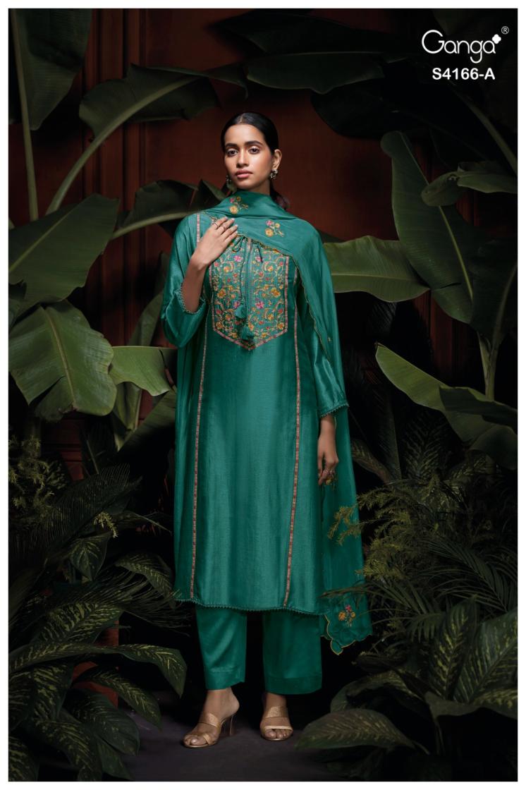 BUY GANGA SUITS GANGA OVIRA S4166 BACK VIEW