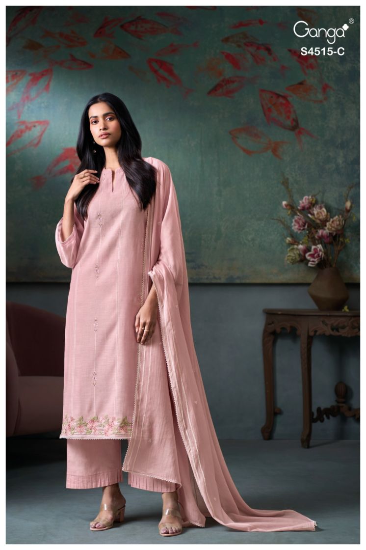 BUY GANGA SUITS GANGA OZYRA S4515 FABRIC DETAIL