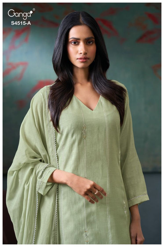 BUY GANGA SUITS GANGA OZYRA S4515 NEW CATALOGUE