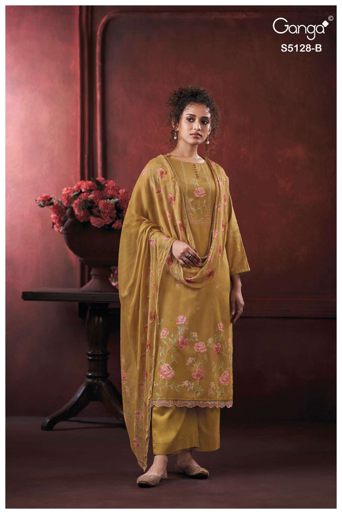 BUY GANGA SUITS GANGA PARIDHI S5128 DUPATTA DESIGN