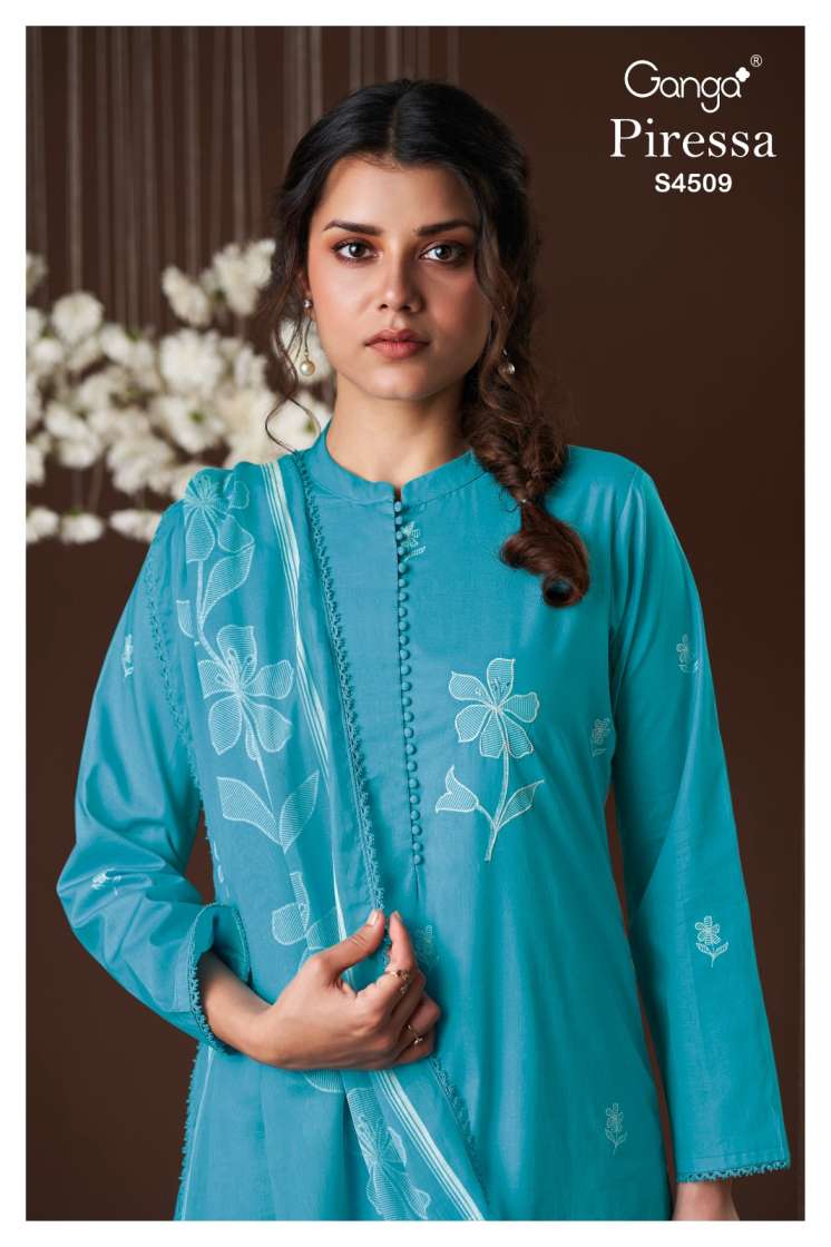 BUY GANGA SUITS ONLINE SALE GANGA PIRESSA S4509 TOP DESIGN