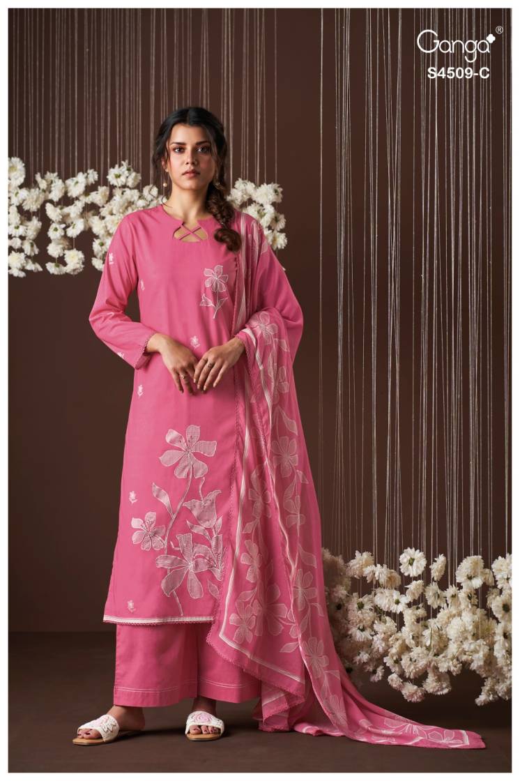 BUY GANGA SUITS ONLINE SALE GANGA PIRESSA S4509 BACK VIEW