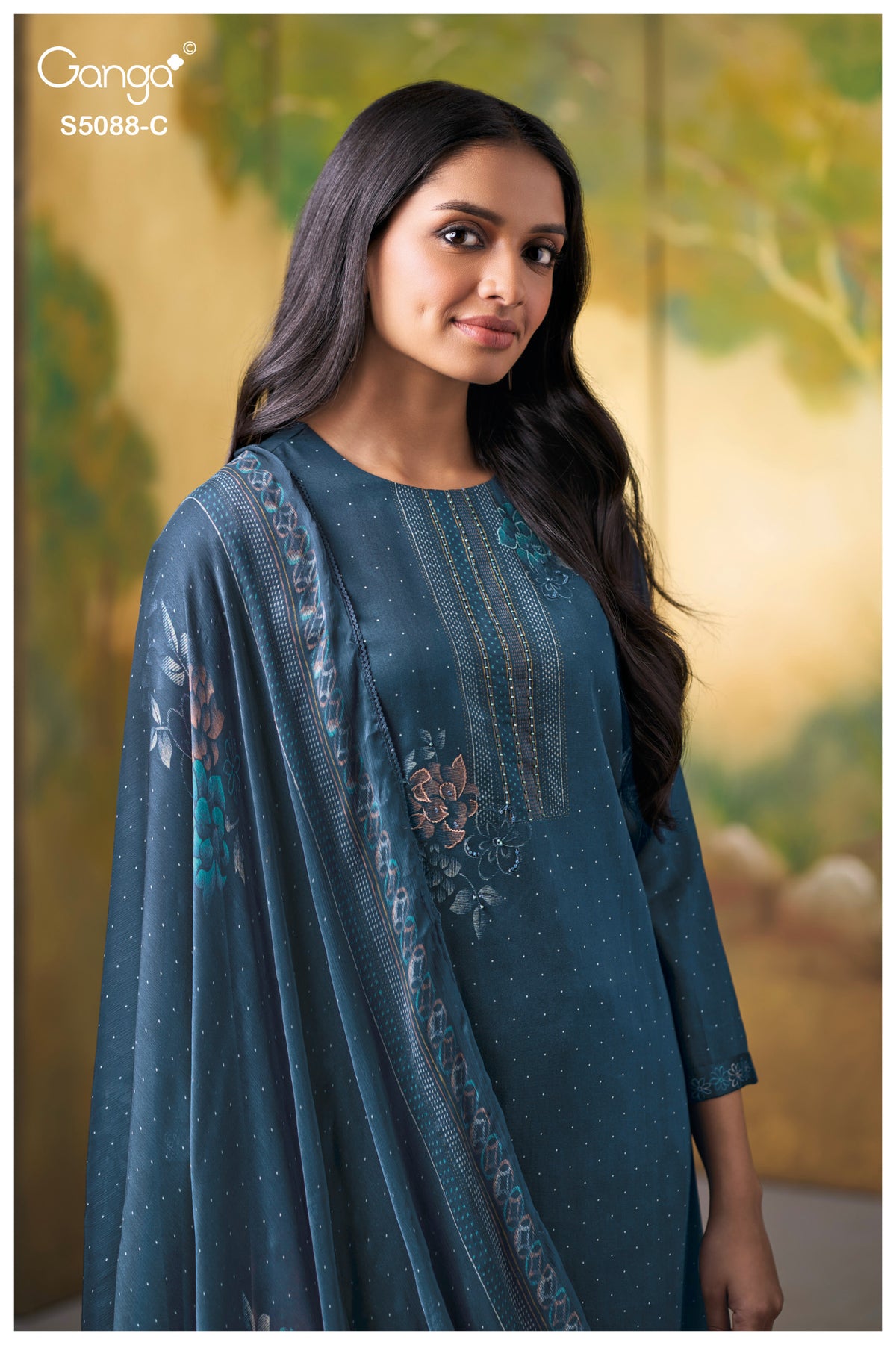 BUY GANGA SUITS GANGA PRAIRIE S5088 DUPATTA DESIGN