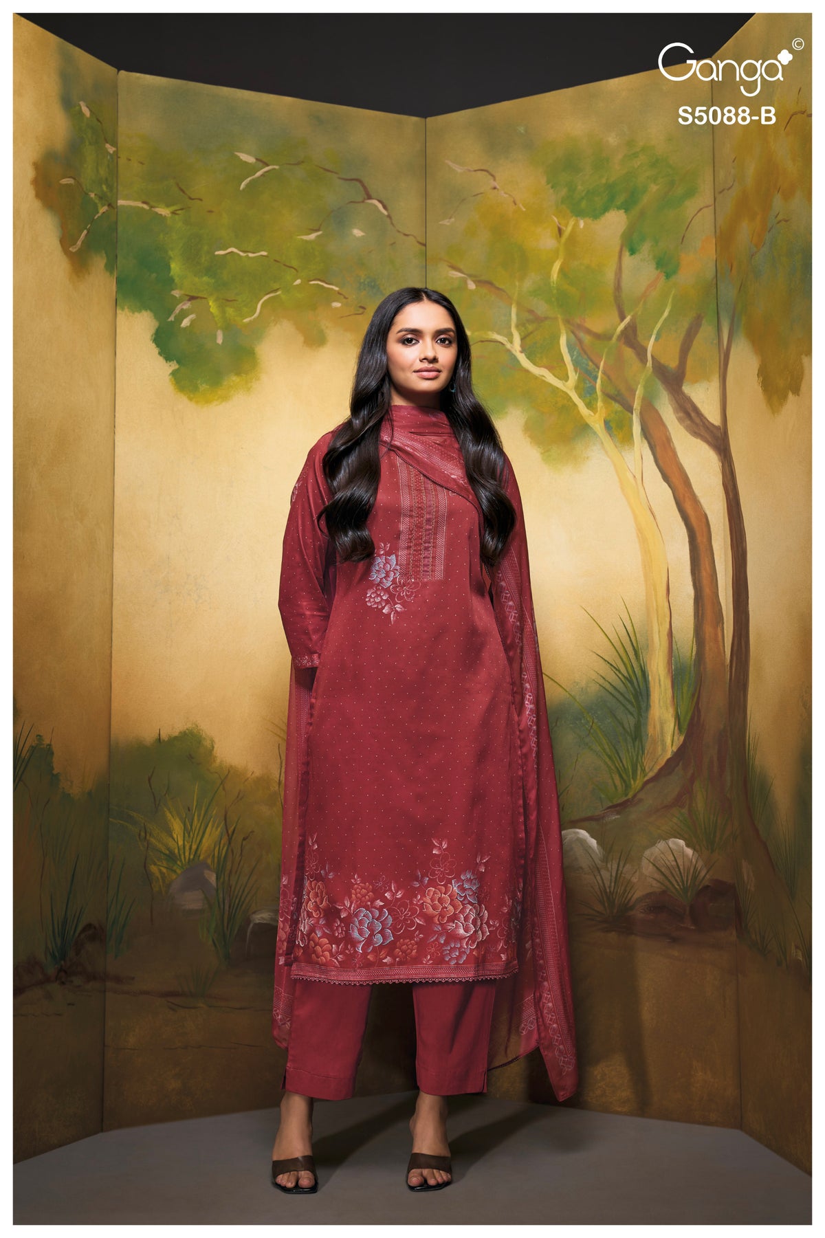 BUY GANGA SUITS GANGA PRAIRIE S5088 BACK VIEW