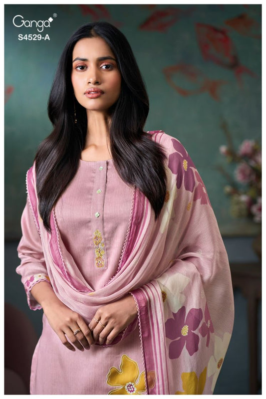 BUY GANGA SUITS SINGLE PIECE GANGA PRIARAE S4529 LATEST DESIGN IMAGE
