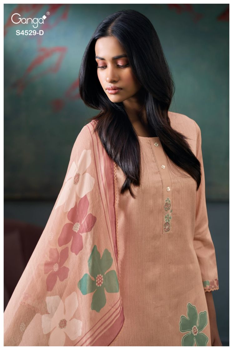 BUY GANGA SUITS SINGLE PIECE GANGA PRIARAE S4529 TOP DESIGN