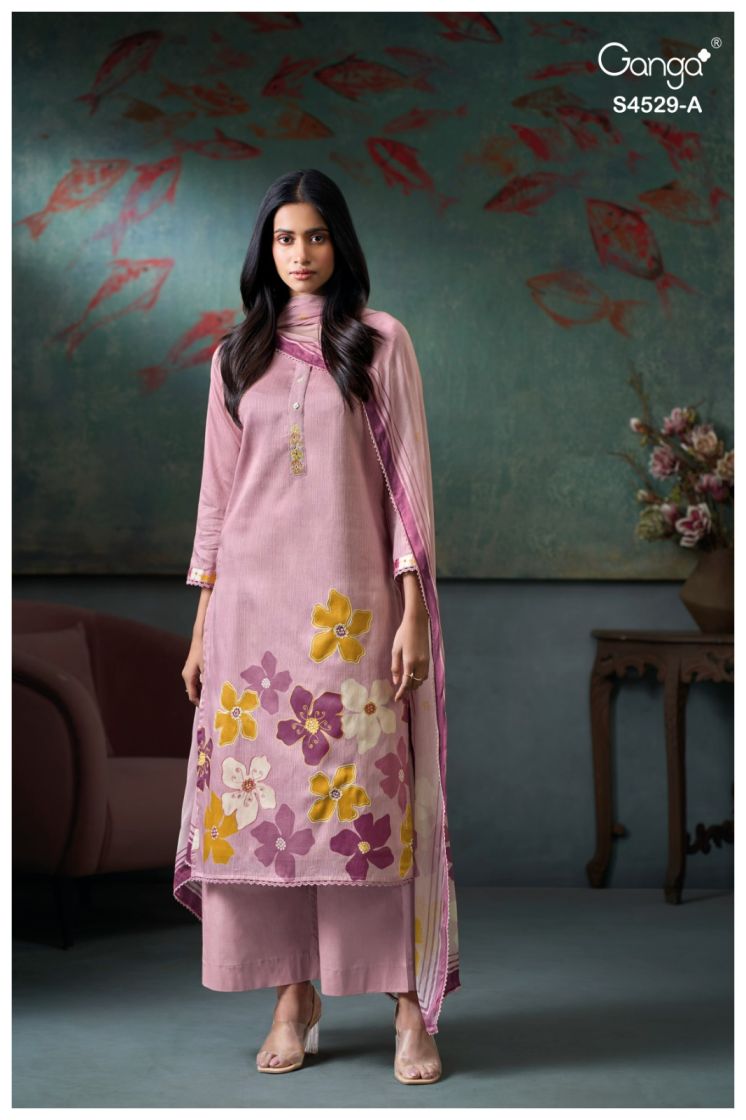 BUY GANGA SUITS SINGLE PIECE GANGA PRIARAE S4529 FULL SET