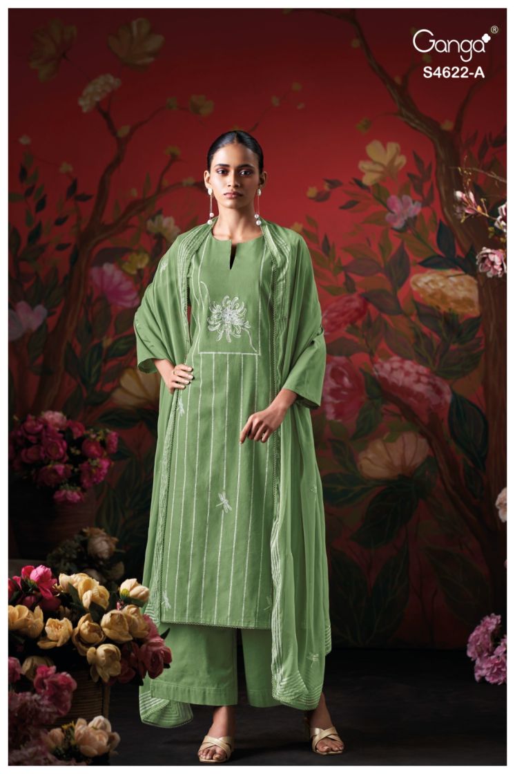 BUY GANGA SUITS ONLINE GANGA PRYLA S4622 FULL SET