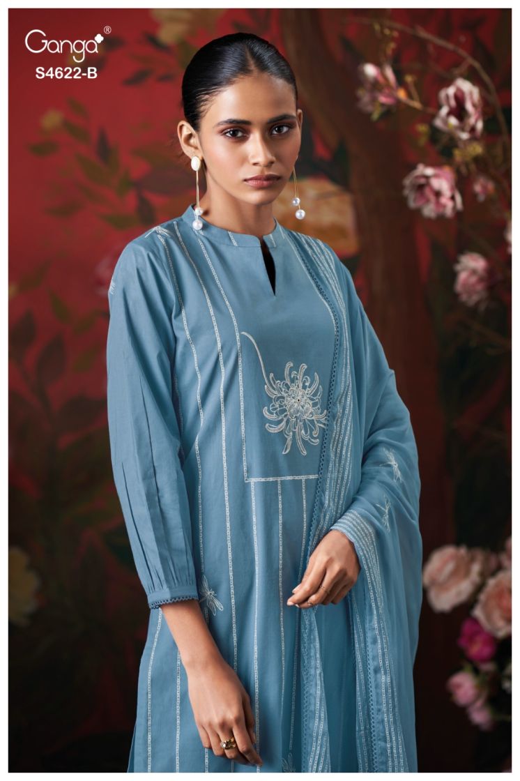 BUY GANGA SUITS ONLINE GANGA PRYLA S4622 TOP DESIGN