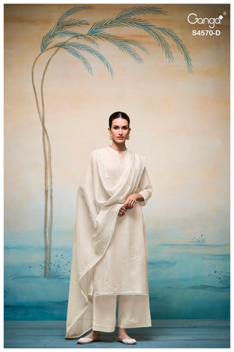 BUY GANGA SUITS ONLINE GANGA PRYSHA S4570 DUPATTA DESIGN