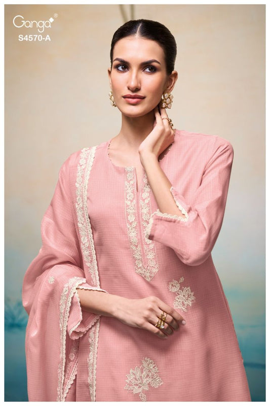 BUY GANGA SUITS ONLINE GANGA PRYSHA S4570 BACK VIEW