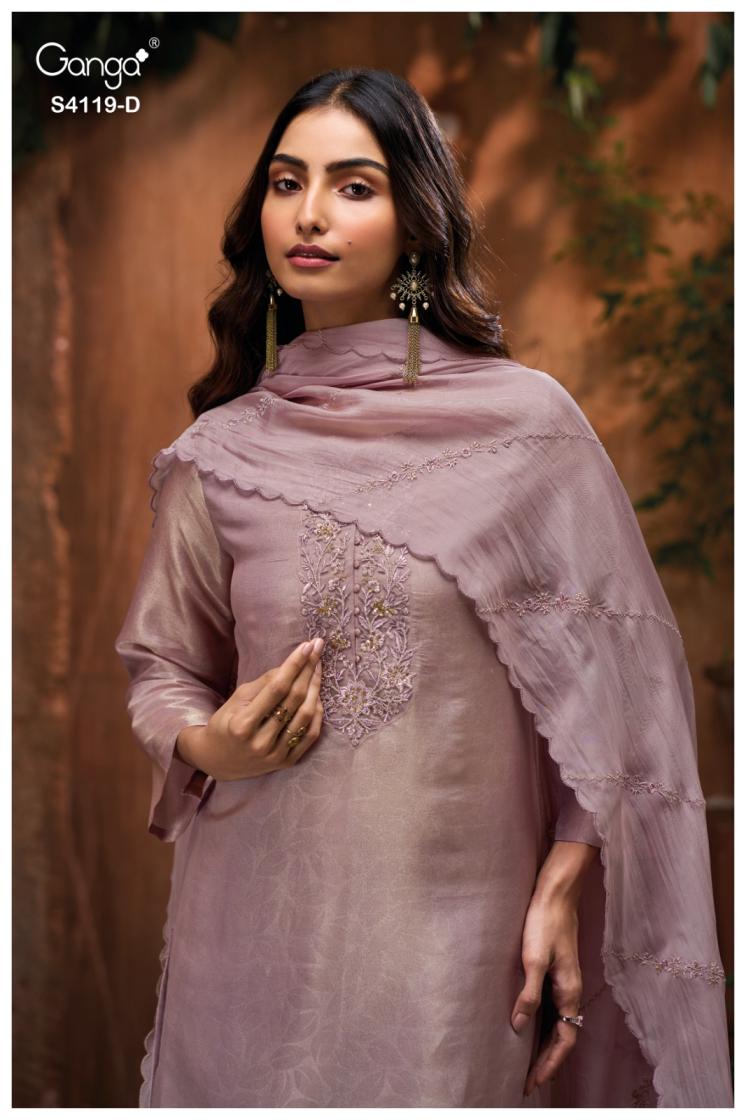 BUY GANGA SUITS ONLINE SHOPPING GANGA QYRA S4119 LATEST DESIGN IMAGE