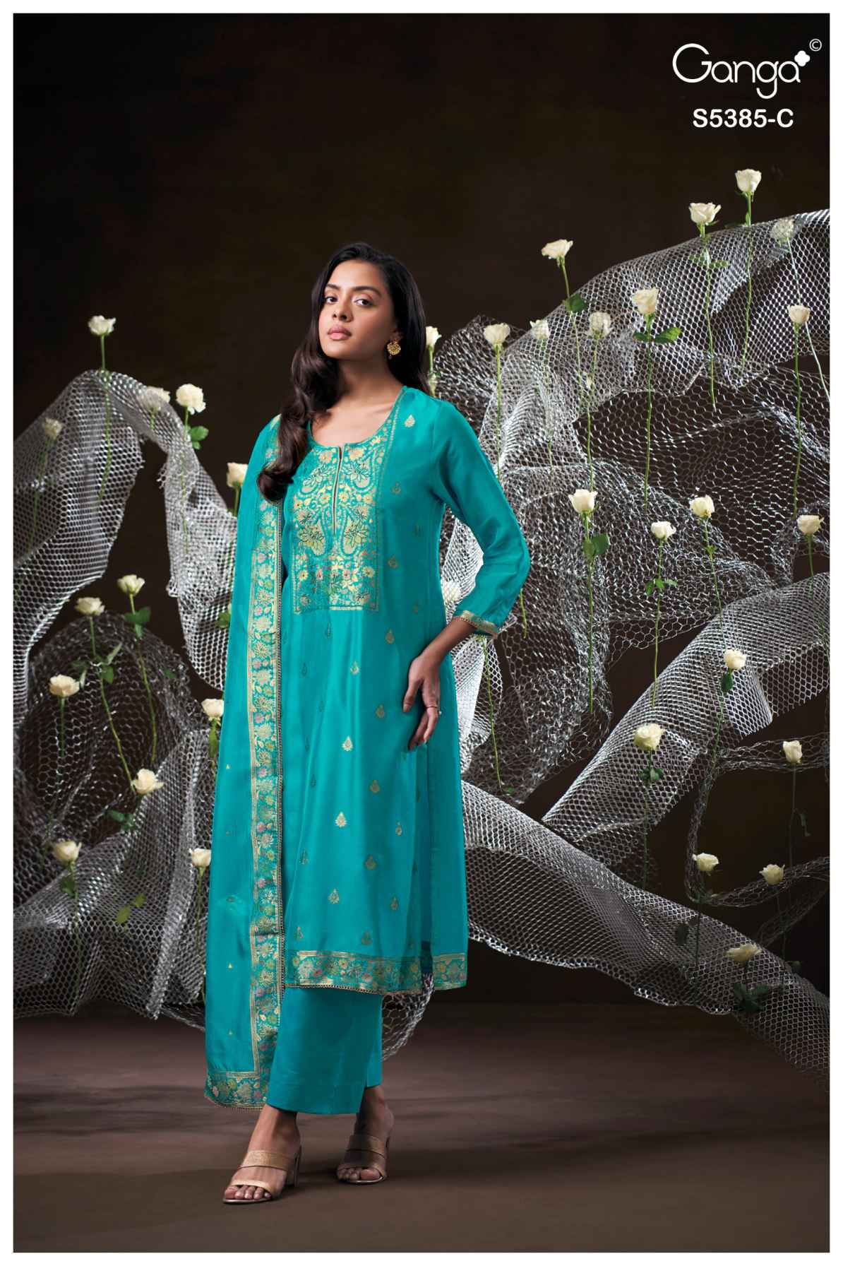 BUY GANGA SUITS GANGA RISHASA S5385 FULL SET