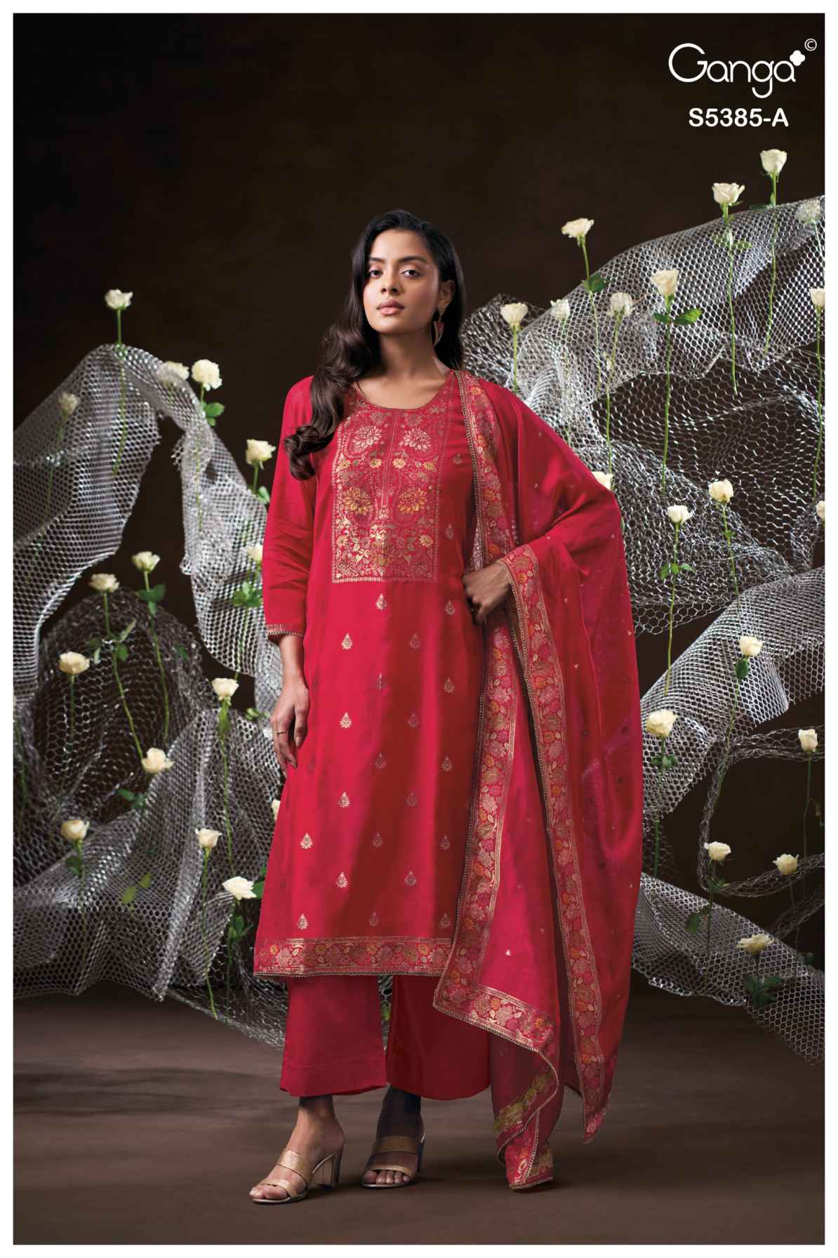BUY GANGA SUITS GANGA RISHASA S5385 FRONT VIEW