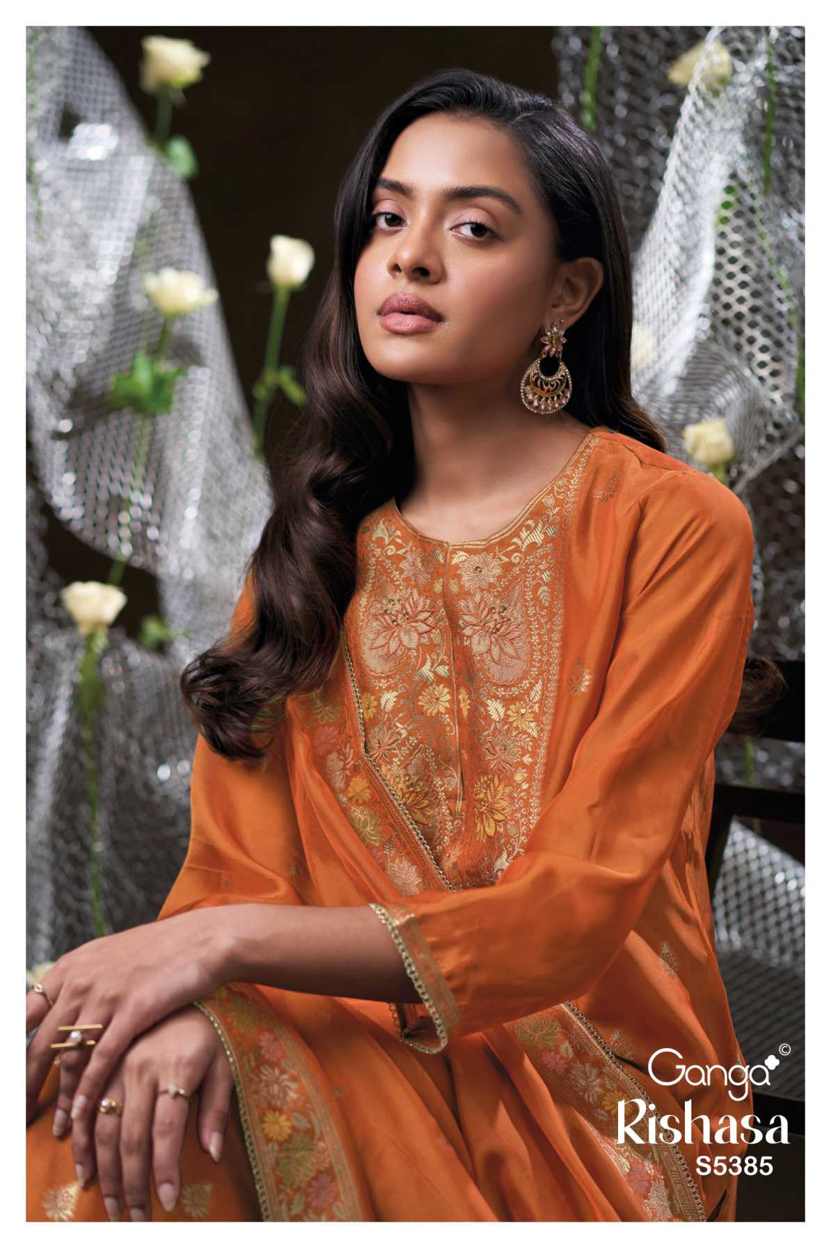 BUY GANGA SUITS GANGA RISHASA S5385 CLOSEUP IMAGE