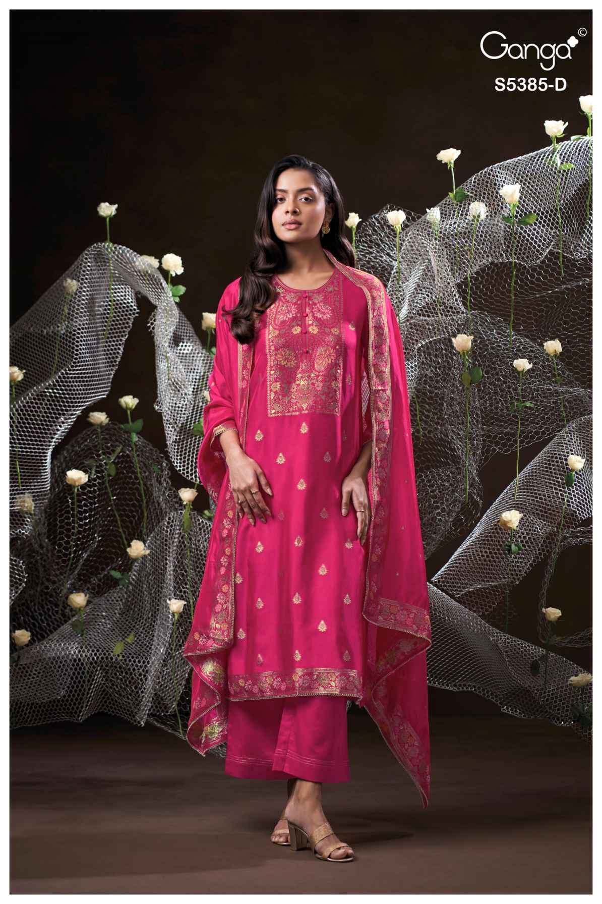 BUY GANGA SUITS GANGA RISHASA S5385 DUPATTA DESIGN