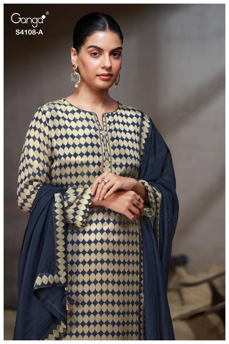 BUY GANGA SUITS GANGA RIVANA S4108 TOP DESIGN