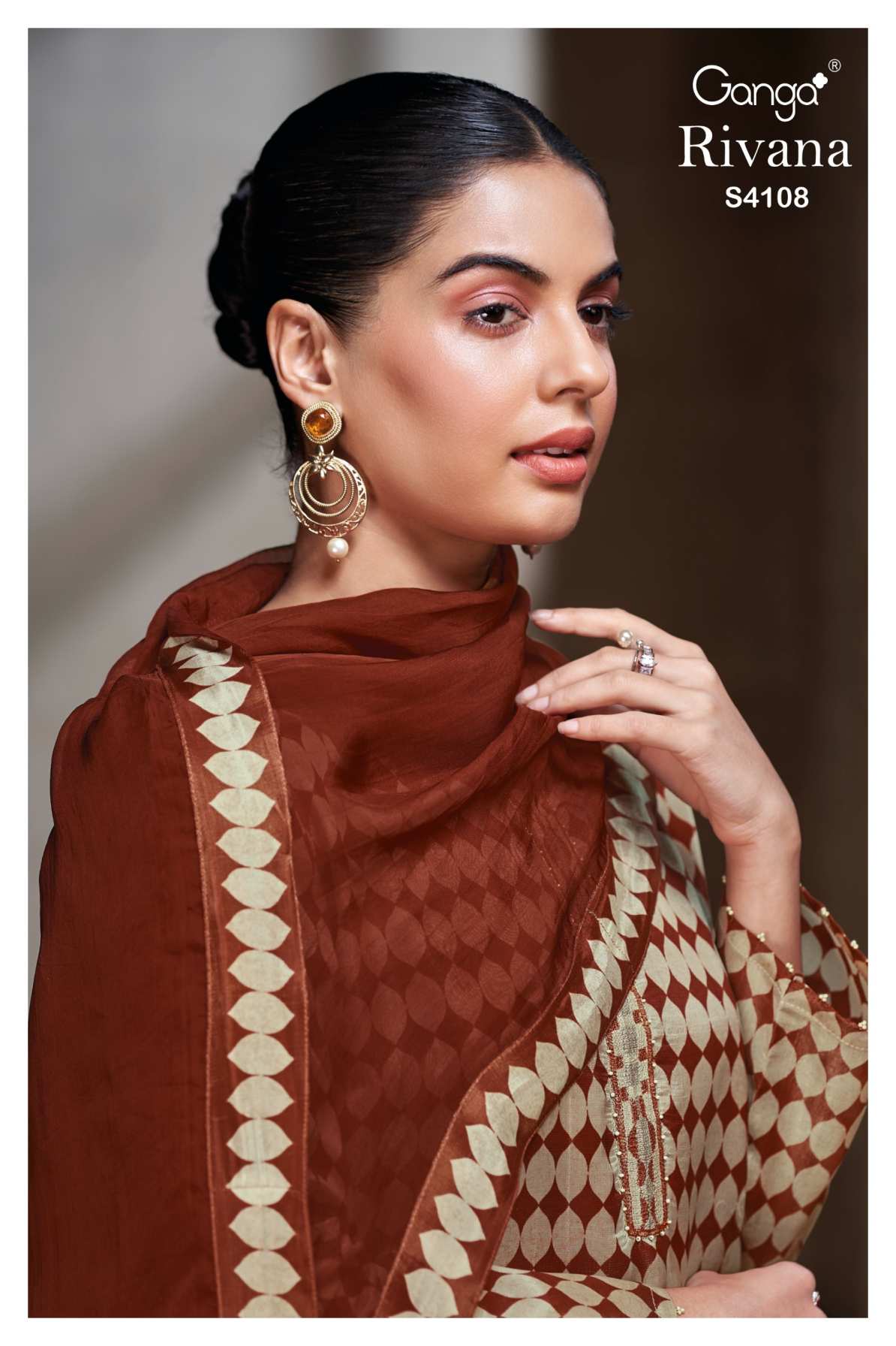 BUY GANGA SUITS GANGA RIVANA S4108 FABRIC DETAIL