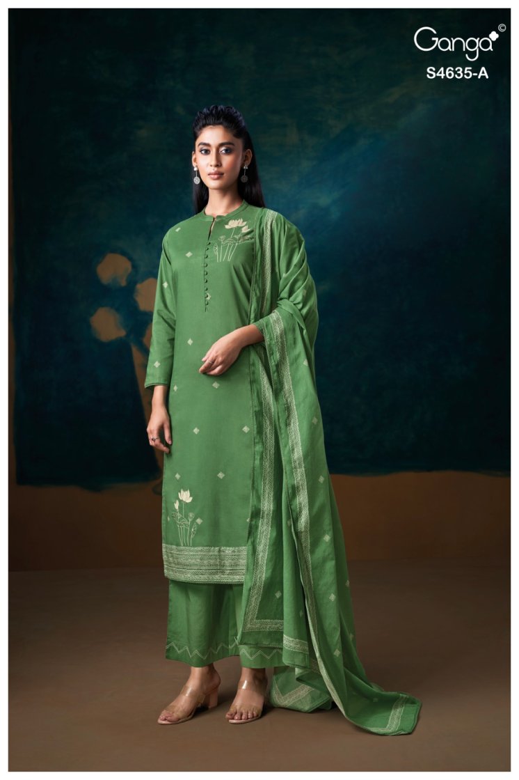 BUY GANGA SUITS ONLINE GANGA RIVRA S4635 FRONT VIEW