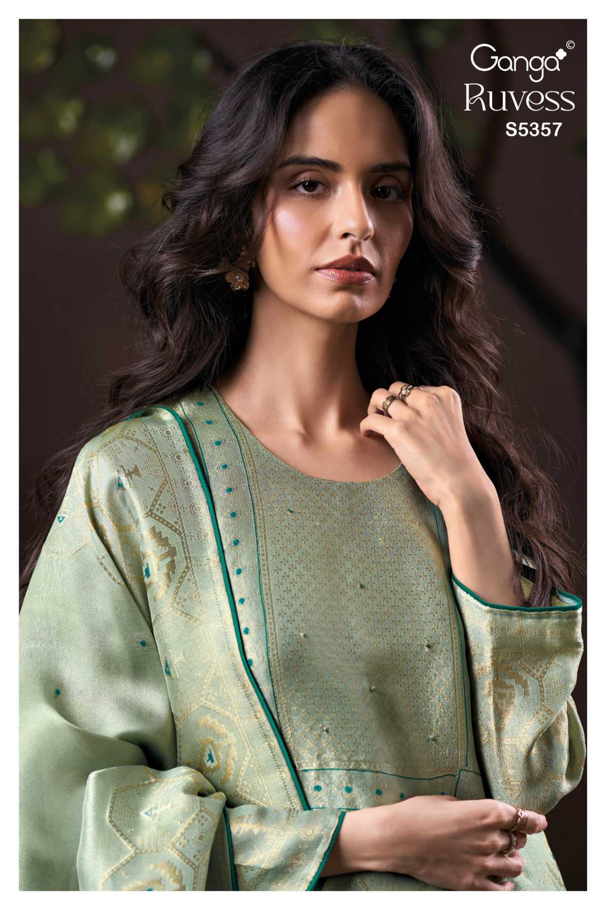 BUY GANGA SUITS GANGA RUVESS S5357 DUPATTA DESIGN