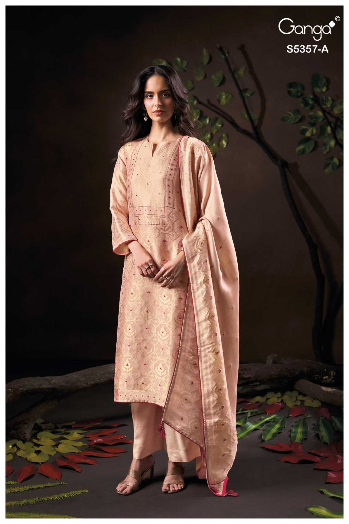 BUY GANGA SUITS GANGA RUVESS S5357 FULL SET