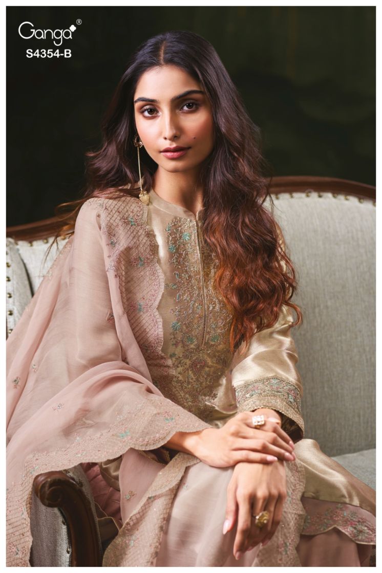 BUY GANGA SUITS GANGA SAREEN S4354 DUPATTA DESIGN