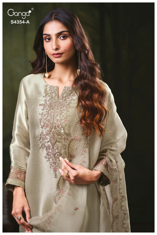 BUY GANGA SUITS GANGA SAREEN S4354 FULL SET