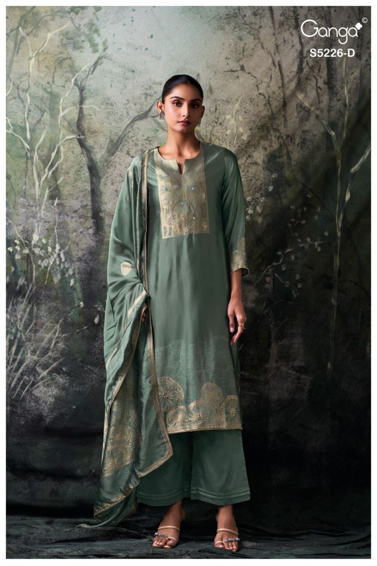 BUY GANGA SUITS GANGA SASHKA S5226 FABRIC DETAIL