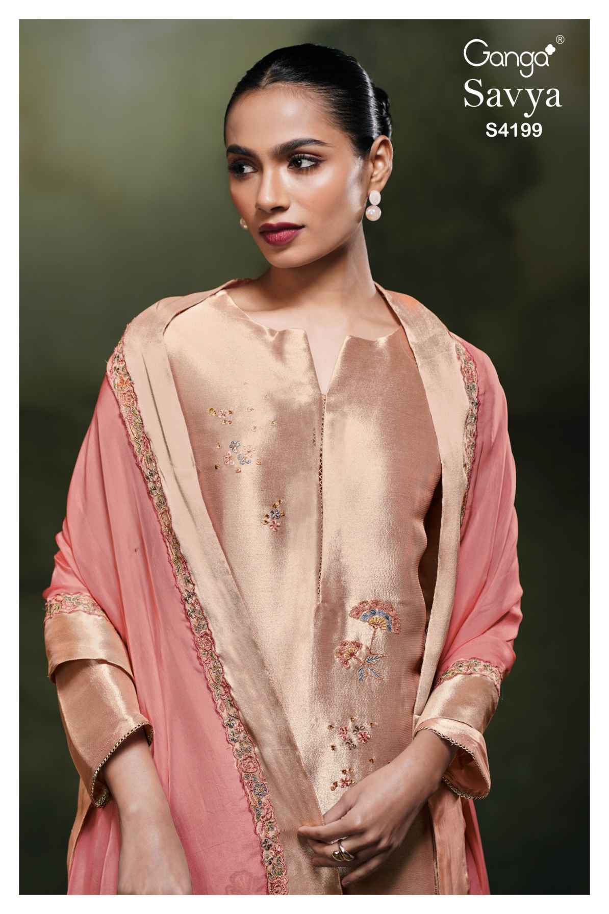 BUY GANGA SUITS ONLINE SHOPPING GANGA SAVYA S4199 FRONT VIEW