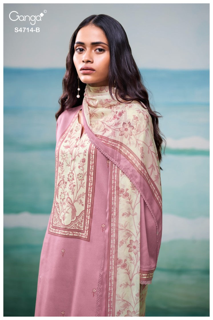 BUY GANGA SUITS ONLINE GANGA SREELIKA S4714 FRONT VIEW