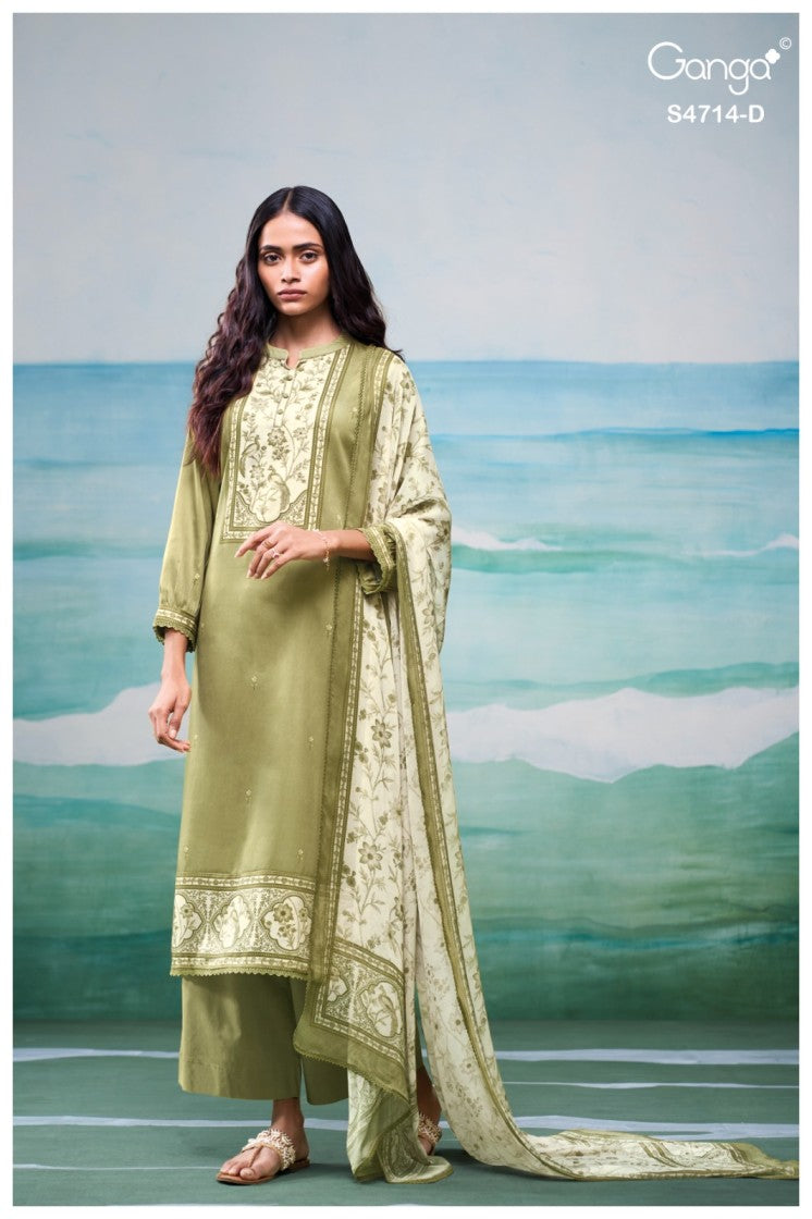 BUY GANGA SUITS ONLINE GANGA SREELIKA S4714 TOP DESIGN