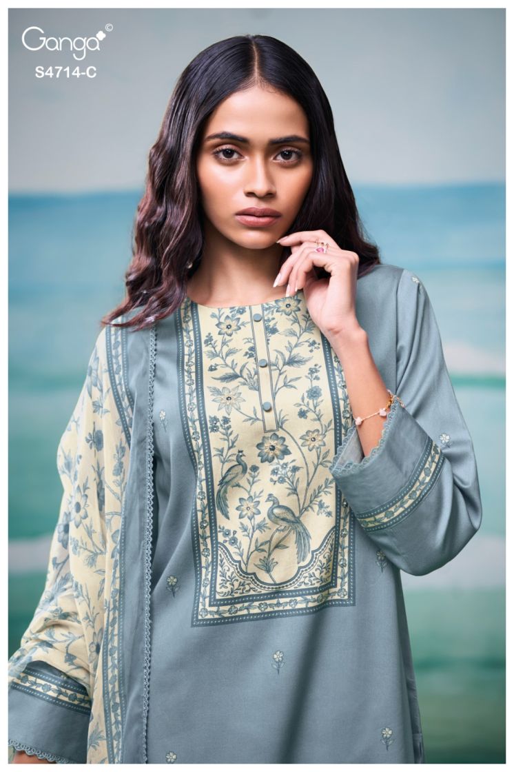 BUY GANGA SUITS ONLINE GANGA SREELIKA S4714 PREMIUM SUIT