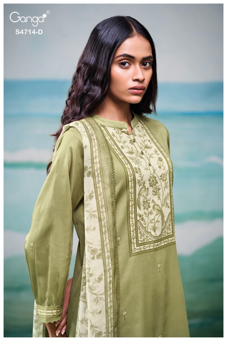 BUY GANGA SUITS ONLINE GANGA SREELIKA S4714 CLOSEUP IMAGE