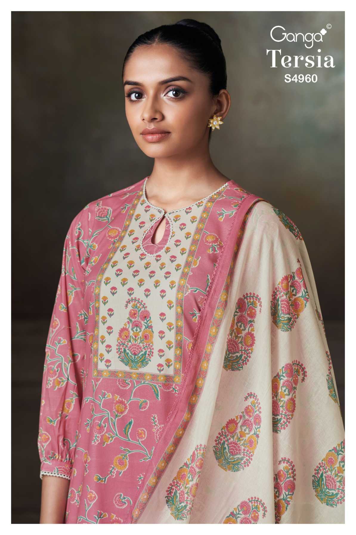 BUY GANGA SUITS ONLINE GANGA TERSIA S4960 NEW CATALOGUE