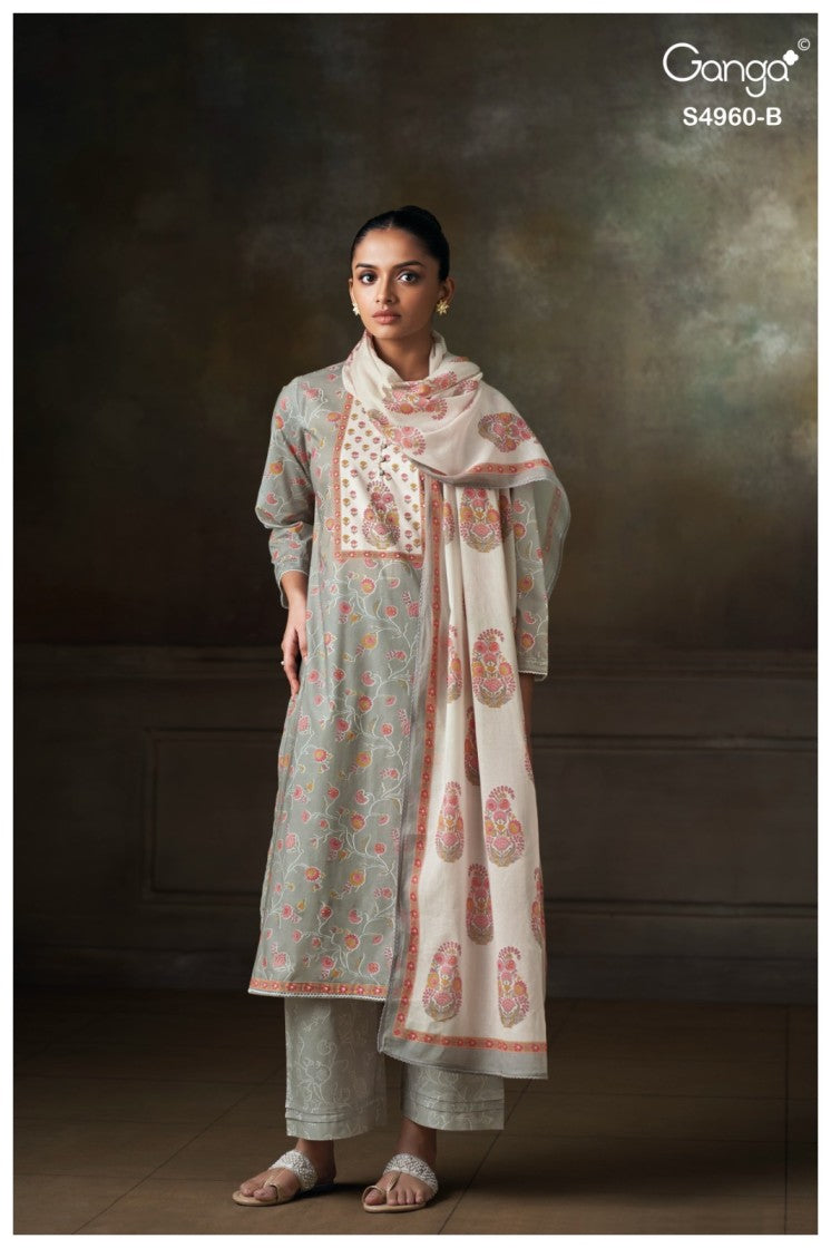 BUY GANGA SUITS ONLINE GANGA TERSIA S4960 FULL SET