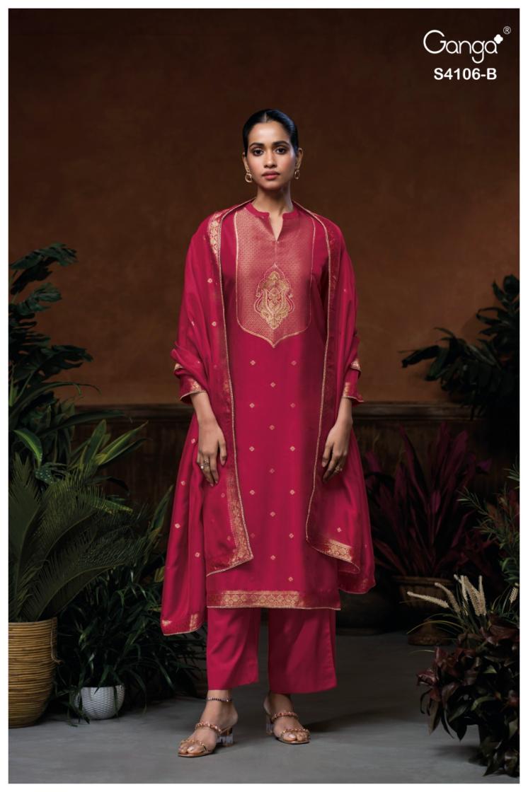 BUY GANGA SUITS WITH PRICE GANGA MYRRA S4106 FRONT VIEW