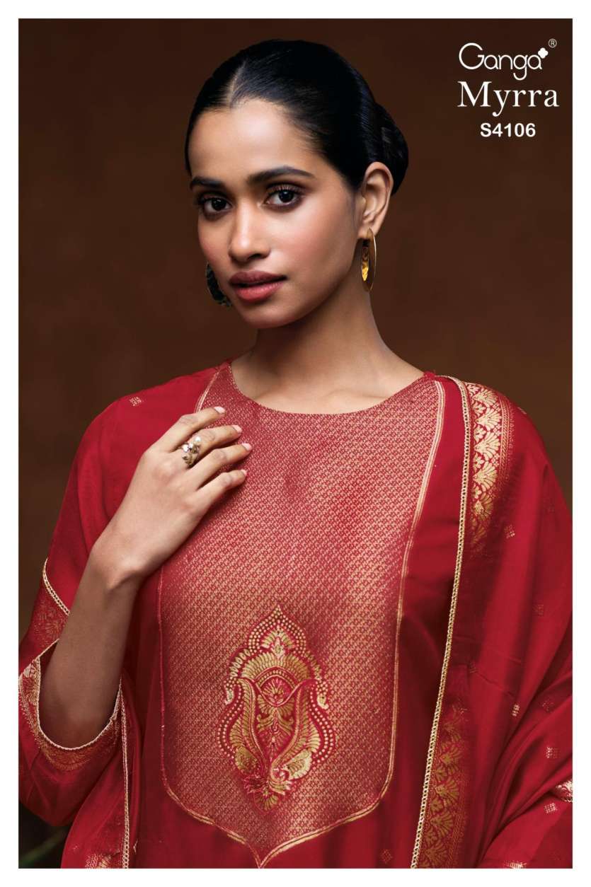 BUY GANGA SUITS WITH PRICE GANGA MYRRA S4106 TOP DESIGN