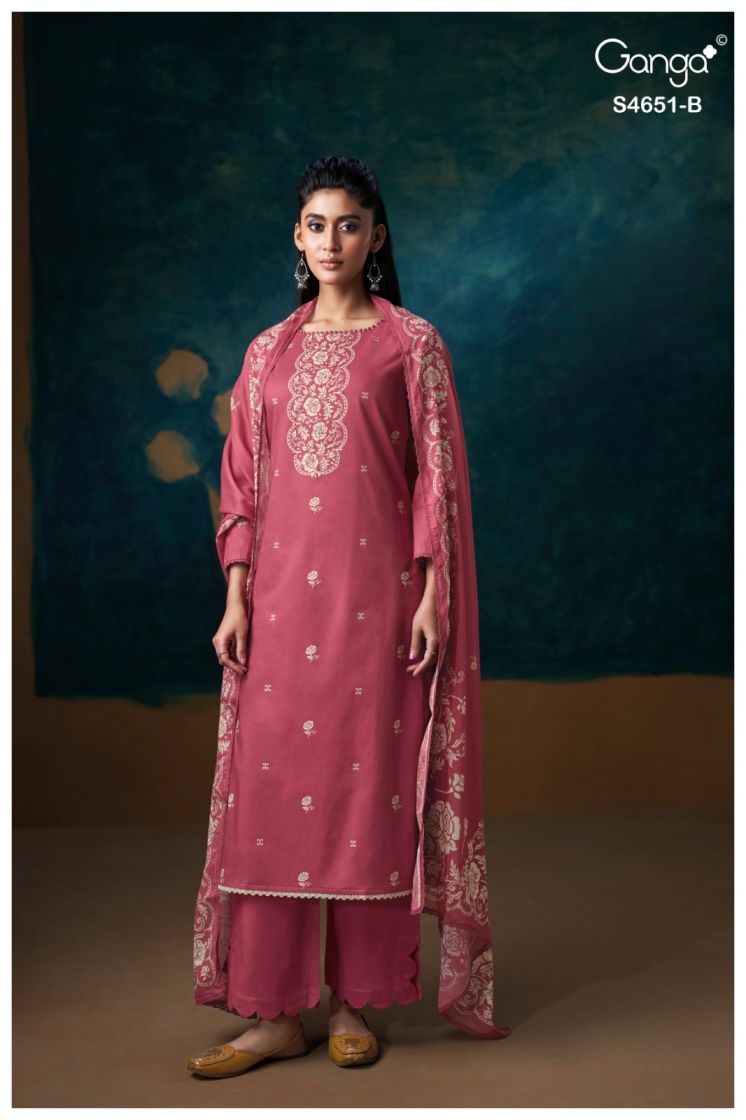 BUY GANGA SUITS ONLINE GANGA TOSHA S4651 FRONT VIEW