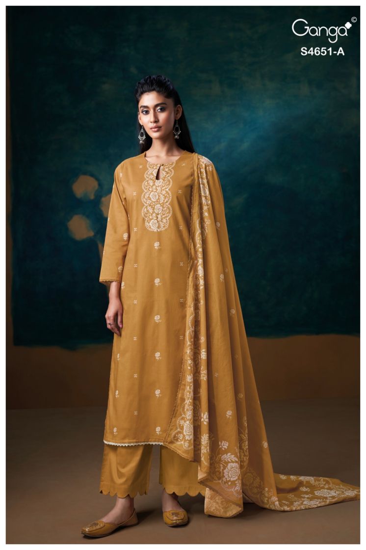 BUY GANGA SUITS ONLINE GANGA TOSHA S4651 BACK VIEW