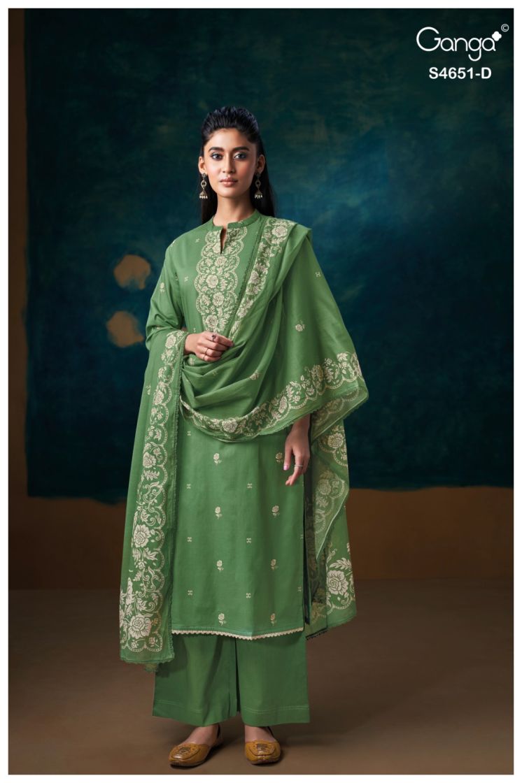 BUY GANGA SUITS ONLINE GANGA TOSHA S4651 NEW CATALOGUE