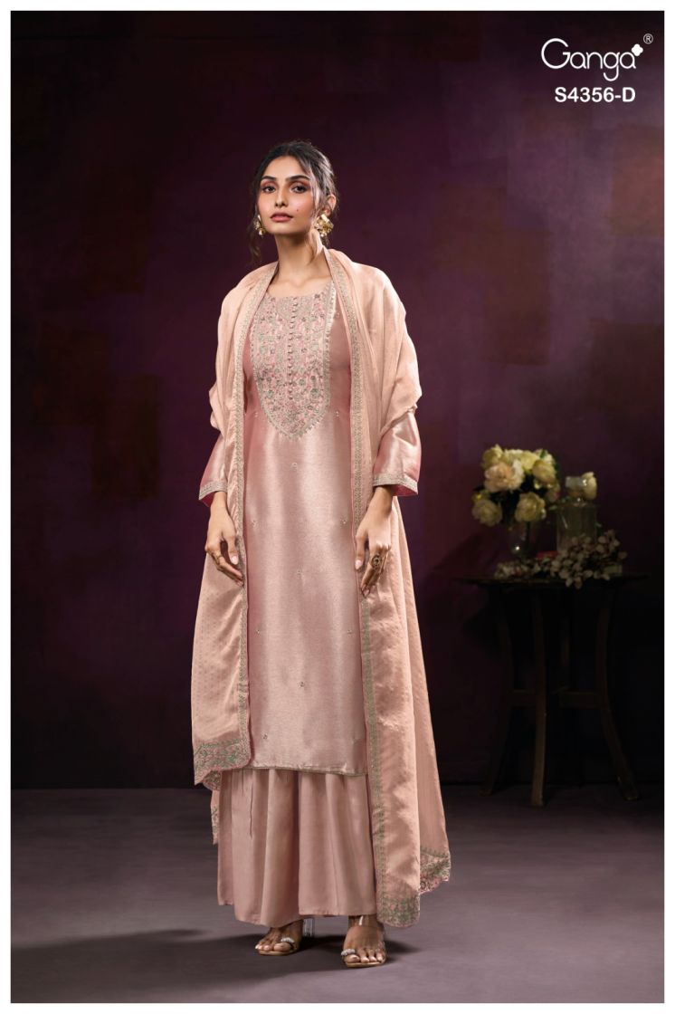 BUY GANGA SUITS GANGA TVEYA S4356 FABRIC DETAIL