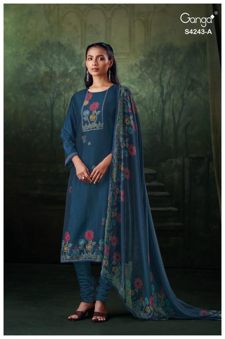BUY GANGA SUITS ONLINE GANGA WYNSERA S4243 FULL SET