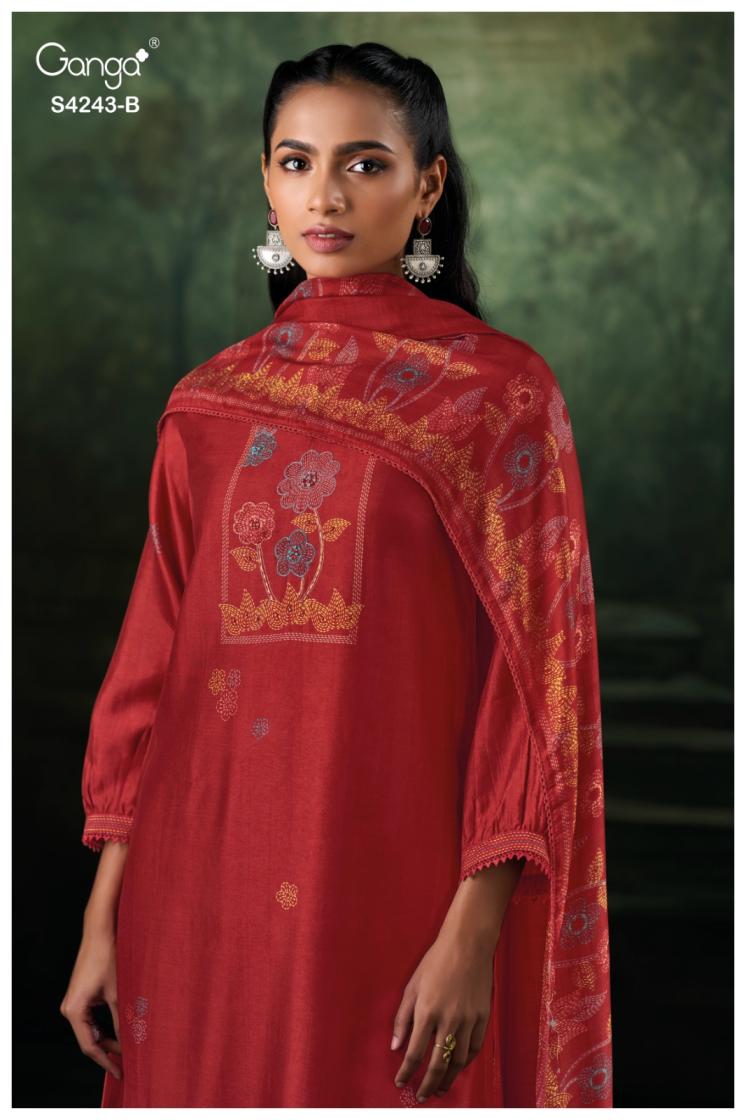 BUY GANGA SUITS ONLINE GANGA WYNSERA S4243 TOP DESIGN