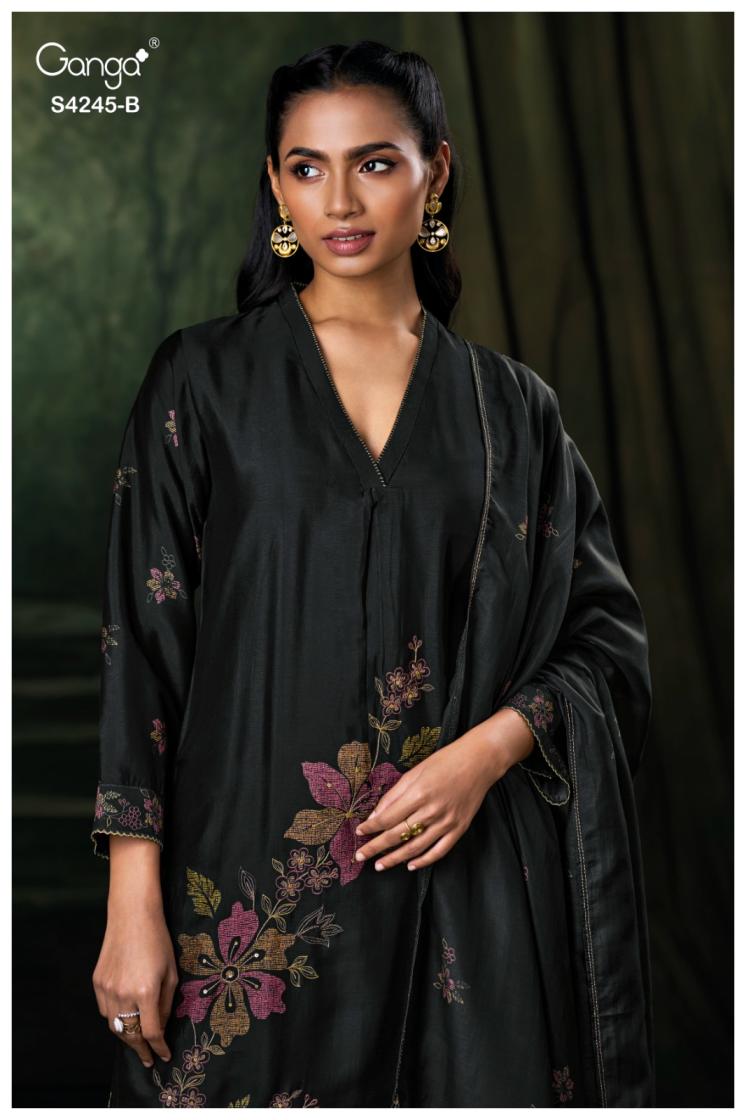 BUY GANGA SUITS ONLINE GANGA XYLAH S4245 FULL SET
