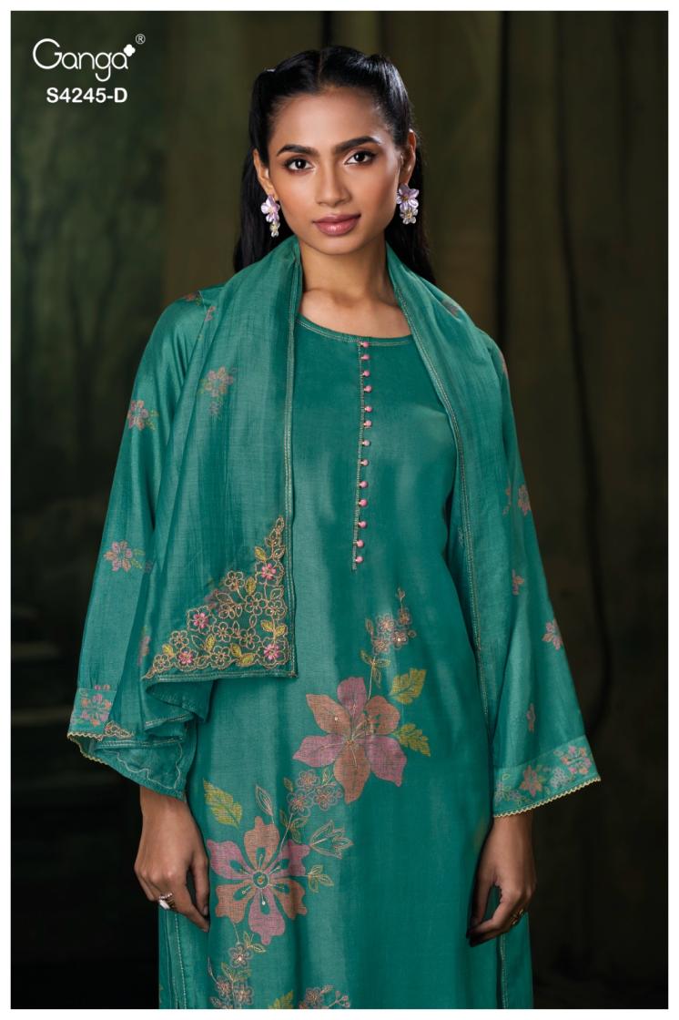 BUY GANGA SUITS ONLINE GANGA XYLAH S4245 TOP DESIGN
